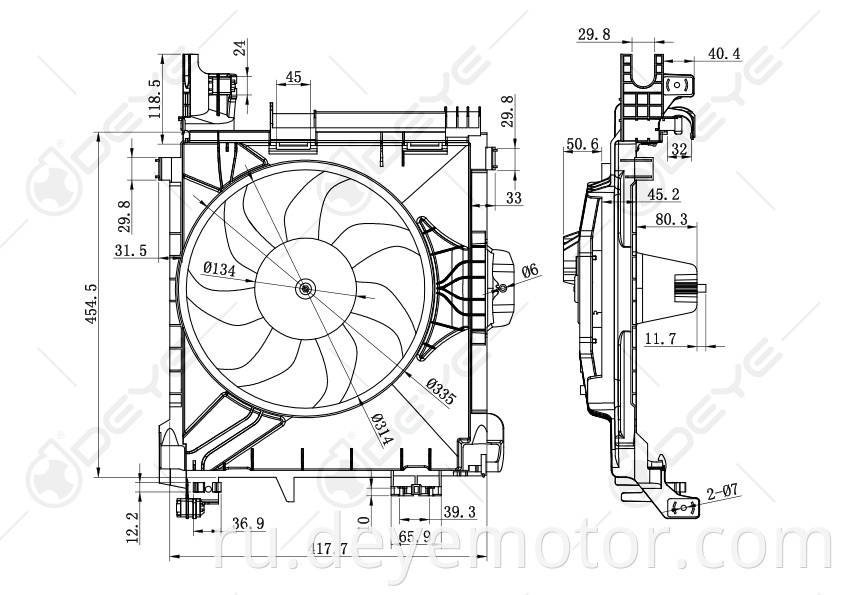 A0002009323 Вентилятор радиатора 12 вольт для BENZ SMART